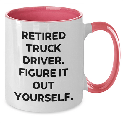 Retired Truck Driver Coffee Mug – Funny Gift from Family for Any Occasion - The Buy Boom