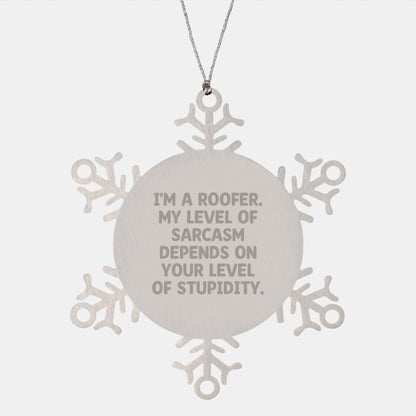 Roofer Gifts from Family, Funny Snowflake Ornament for Christmas Unique Men, Women, Coworkers, Friends - The Buy Boom