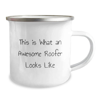 Roofer Gifts from Friends for Him, Funny Camping Mug for Graduation, This Is What An Awesome Roofer Looks Like, Unique Gifts - The Buy Boom