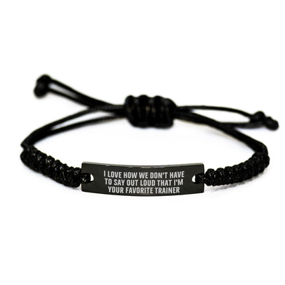 Funny Trainer Rope Bracelet, Gift from Men to Favorite Trainers, Unique Christmas Unique Gifts - Image 1