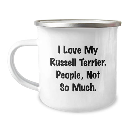 Russell Terrier Dog Camping Mug, Funny Quote Gifts from Friends, Gifts for Russell Terrier Dog Lovers, Birthday Unique Treasures - The Buy Boom