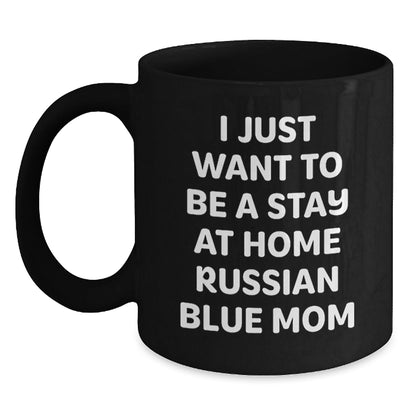 Russian Blue Cat Mom Funny Black Coffee Mug Gifts from Friends Birthday Unique - The Buy Boom