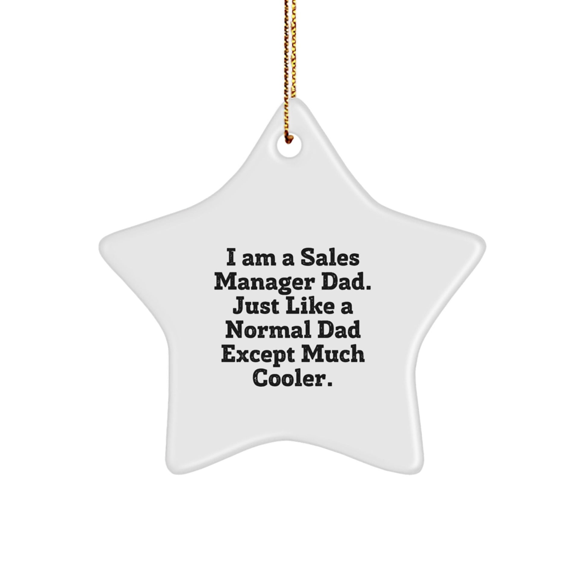 Sales Manager Gifts from Friends - Cute Star Ornament for Christmas Unique Gifts - I Am A Sales Manager Dad Except Much Cooler. - The Buy Boom