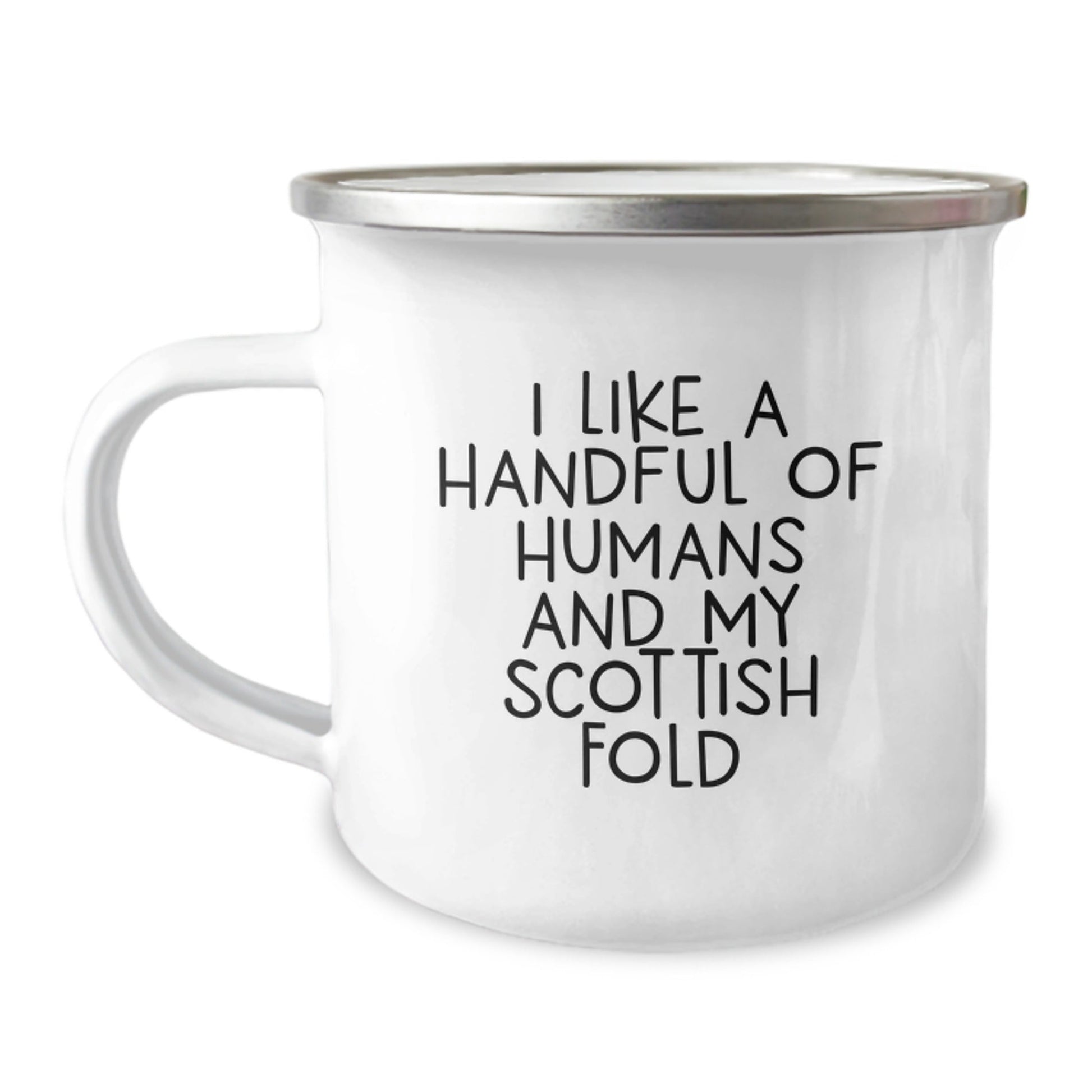 Scottish Fold Cat Lovers Gifts from Men to Friends for Birthday, Funny Quote, 12 oz Camping Mug - The Buy Boom