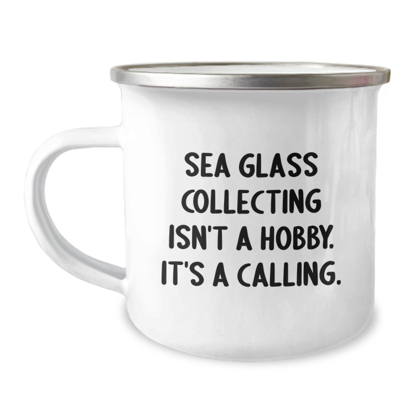 Sea Glass Collecting Gifts for Men and Women, Inspirational Camping Mug for Sea Glass Enthusiasts, Funny Quote 'It's A Calling' - Christmas Unique Presents - The Buy Boom