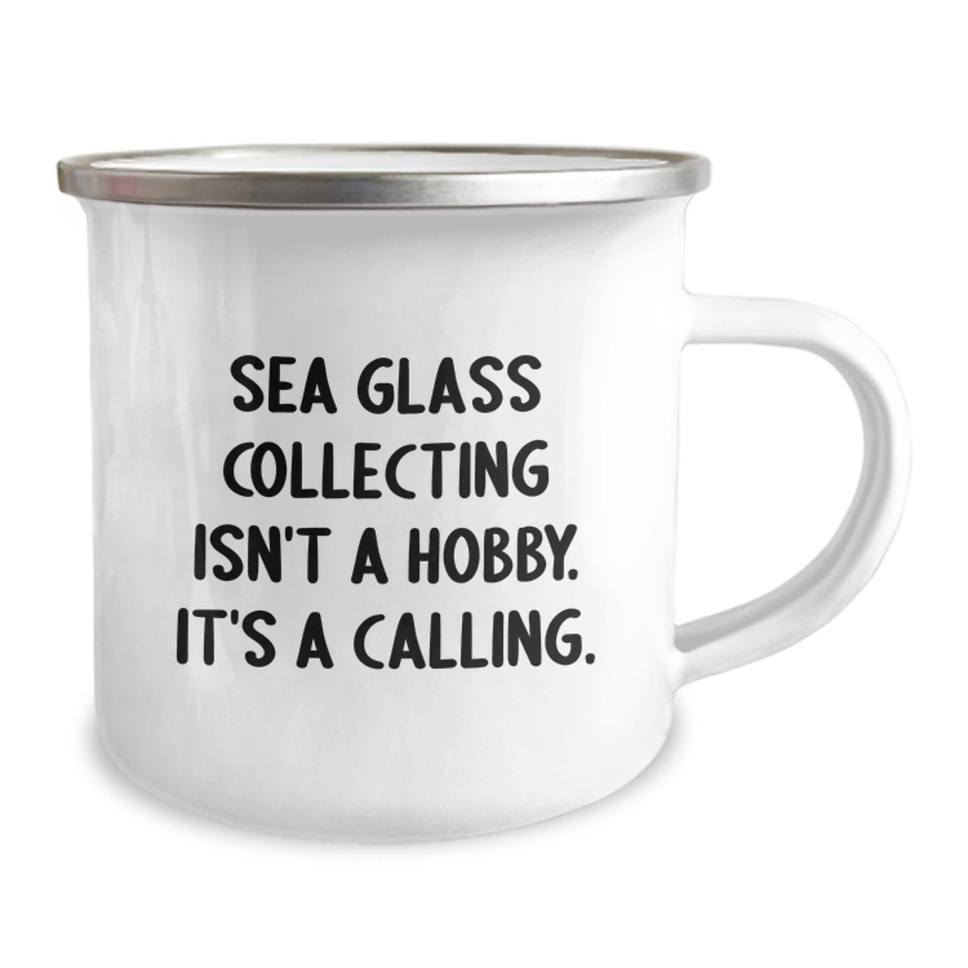 Sea Glass Collecting Gifts for Men and Women, Inspirational Camping Mug for Sea Glass Enthusiasts, Funny Quote 'It's A Calling' - Christmas Unique Presents - The Buy Boom