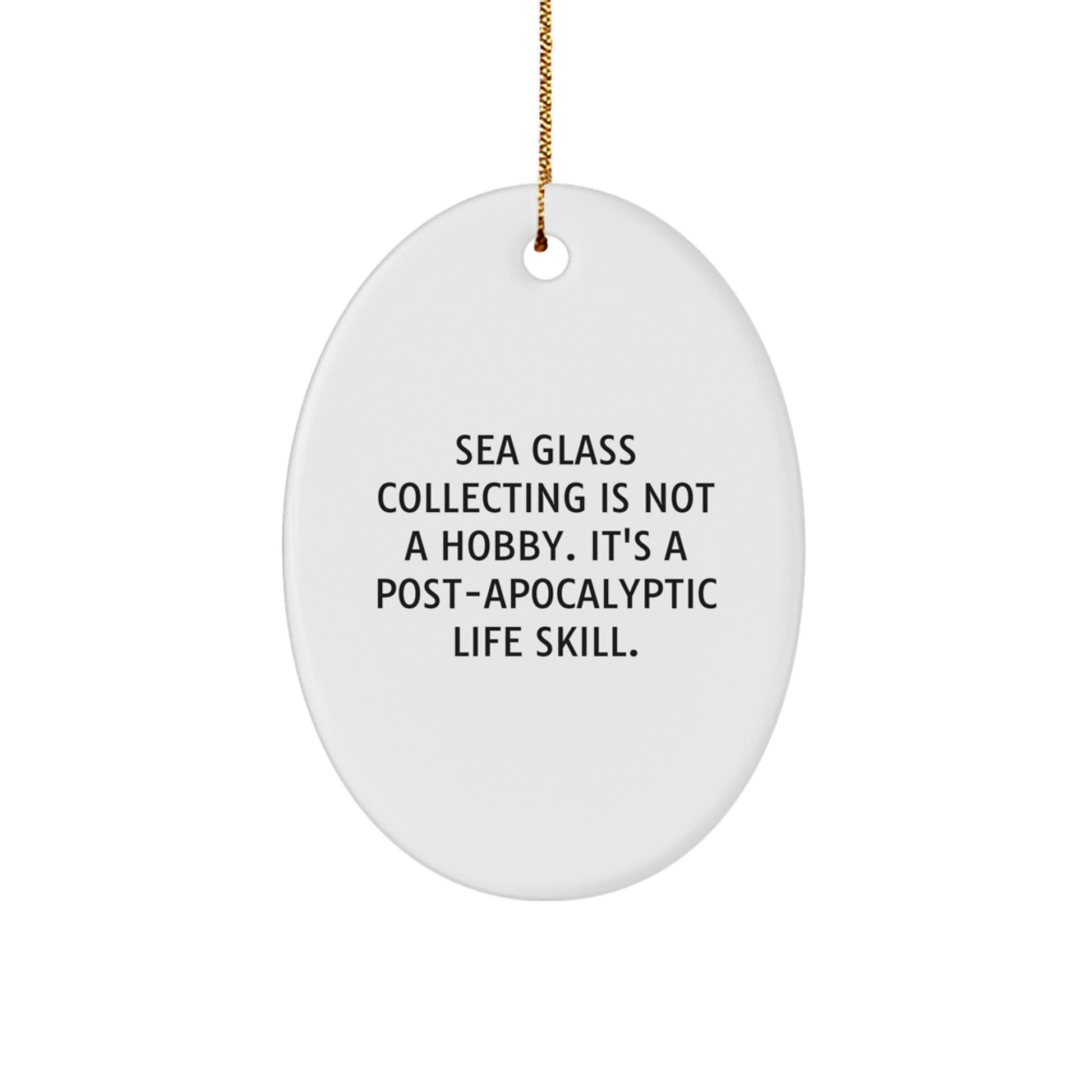 Sea Glass Collecting Gifts for Women - Funny Oval Ornament - Gifts from Family for Christmas Unique Gifts - The Buy Boom