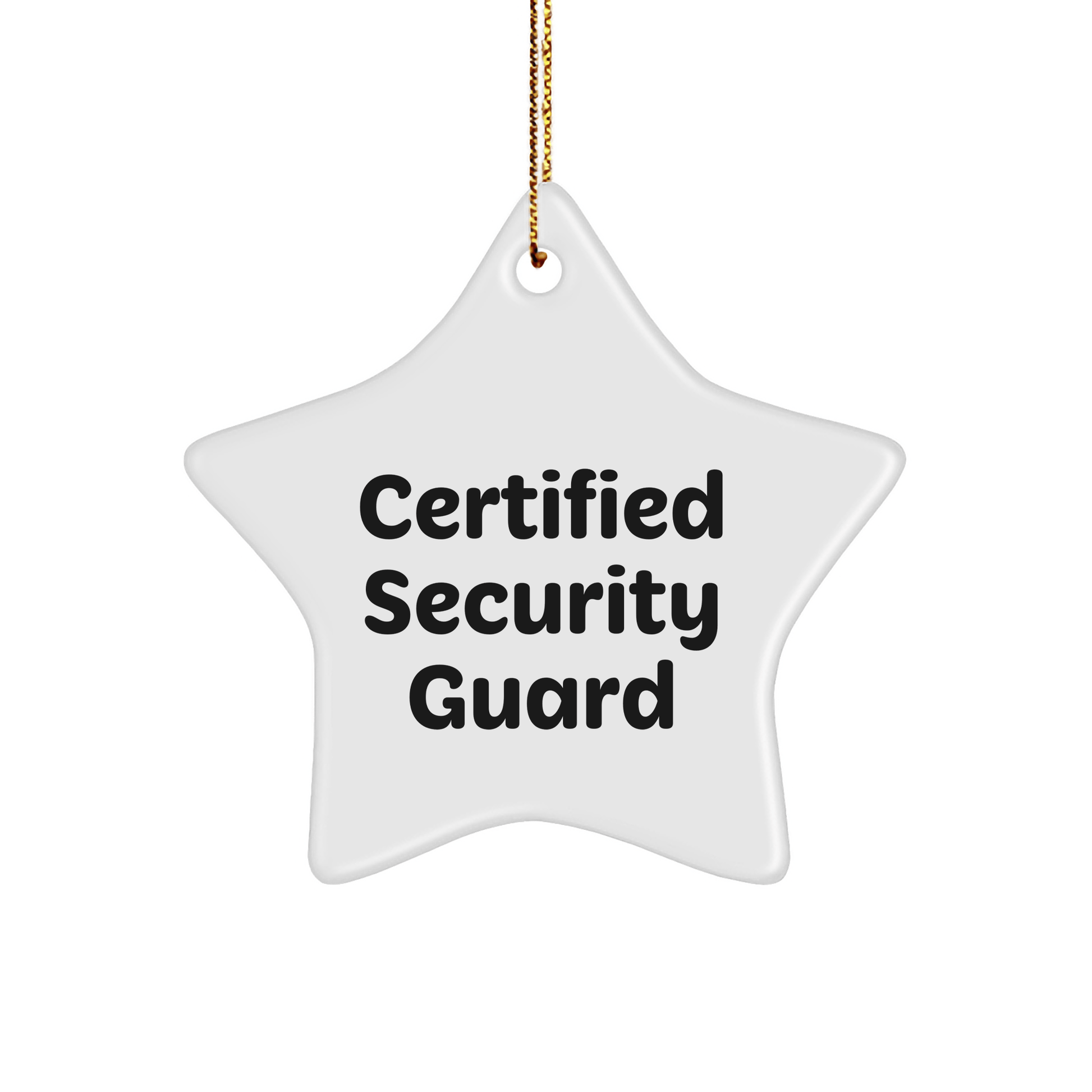 Security Guard Gifts from Friends and Family, Funny Quote Star Ornament for Men, Certified Guard Appreciation Christmas Decor - The Buy Boom