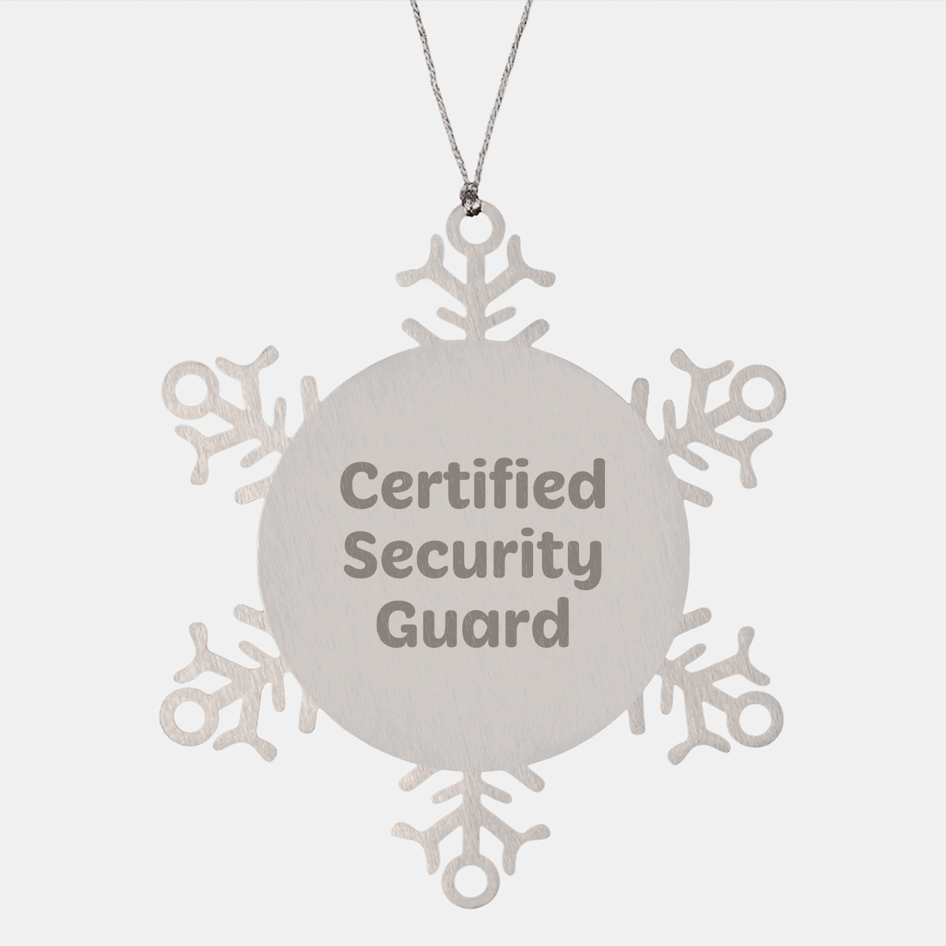 Security Guard Snowflake Ornament Gifts from Friends to Security Guard, Funny Quote, Christmas Unique Gifts - The Buy Boom