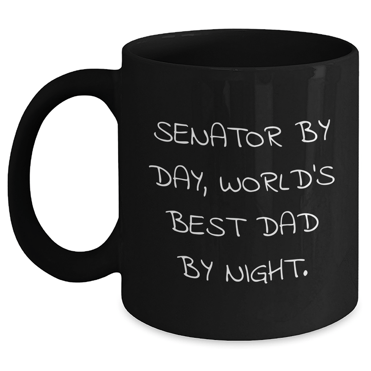 Senator By Day, World's Best Dad By Night - Funny Black Coffee Mug for Gift, Senator Gifts, Father's Day Unique Gifts from Men to Senator, Black Coffee Mug for Senator - The Buy Boom