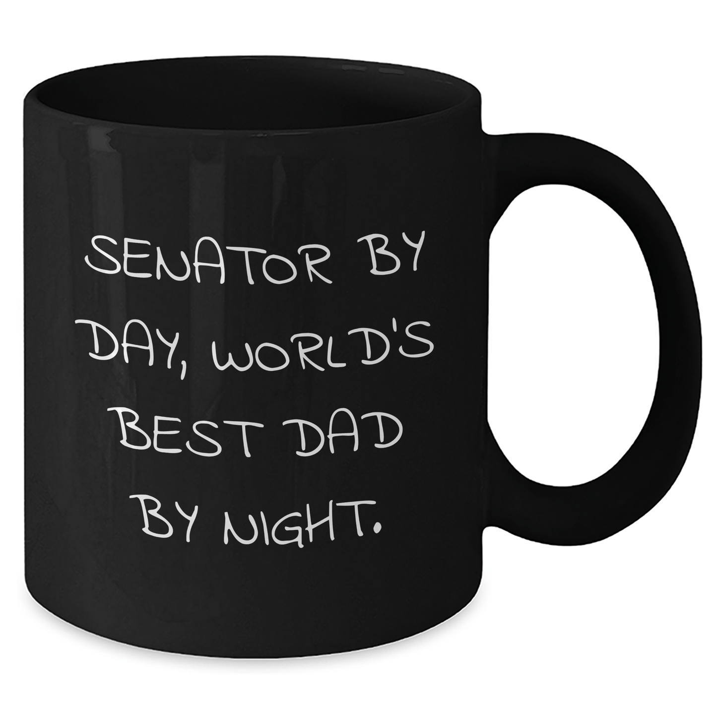 Senator By Day, World's Best Dad By Night - Funny Black Coffee Mug for Gift, Senator Gifts, Father's Day Unique Gifts from Men to Senator, Black Coffee Mug for Senator - The Buy Boom