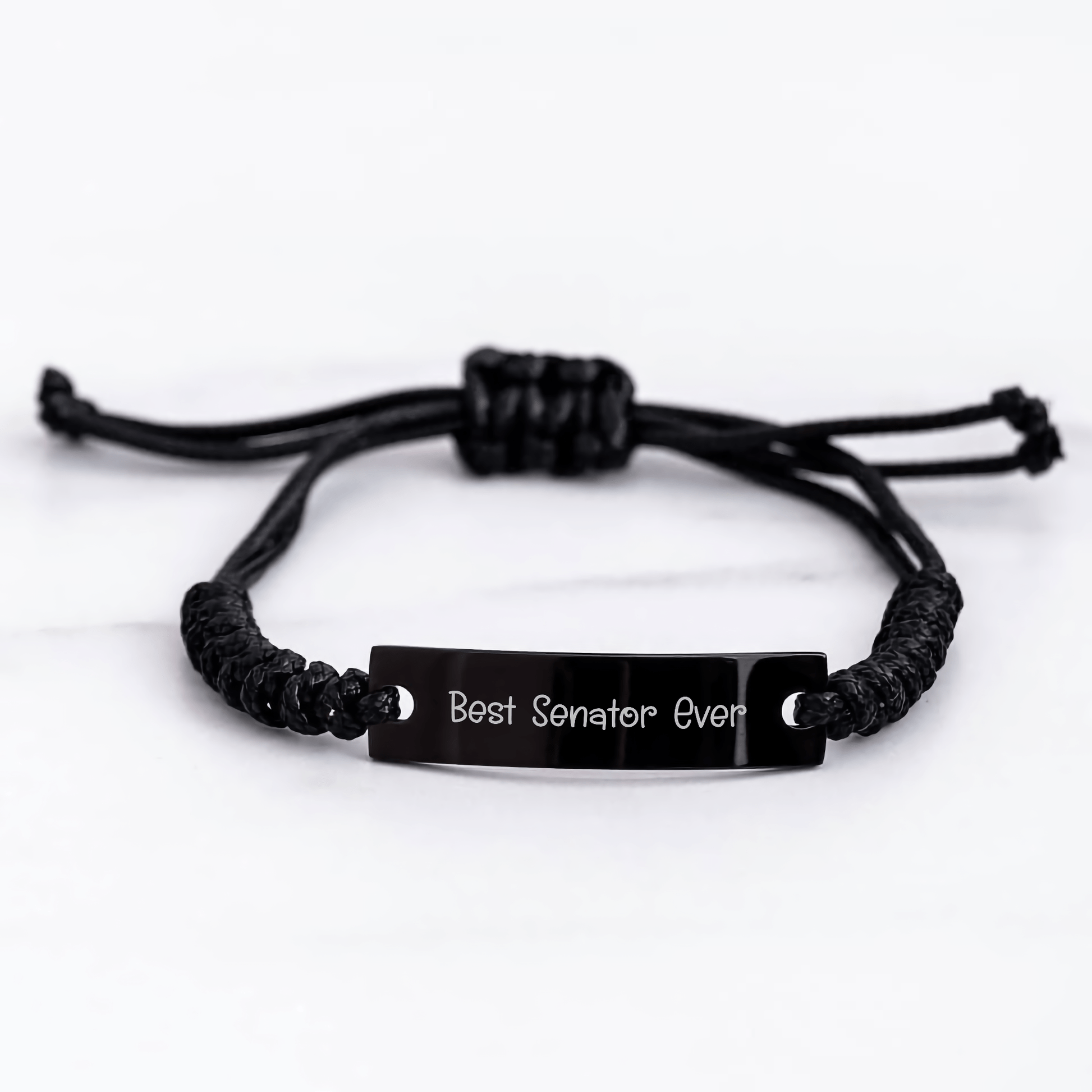Senator Gifts, Best Senator Ever Quote, Adjustable Rope Bracelet, Father's Day Unique Gifts from Family, For Senator - The Buy Boom