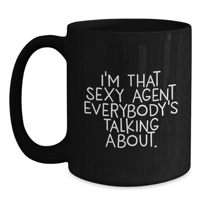 Sexy Agent Black Coffee Mug, Funny Gift from Friends, Birthday Unique Agent Gifts - The Buy Boom