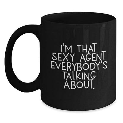 Sexy Agent Black Coffee Mug, Funny Gift from Friends, Birthday Unique Agent Gifts - The Buy Boom