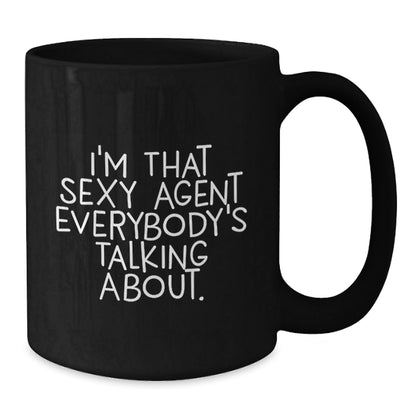 Sexy Agent Black Coffee Mug, Funny Gift from Friends, Birthday Unique Agent Gifts - The Buy Boom