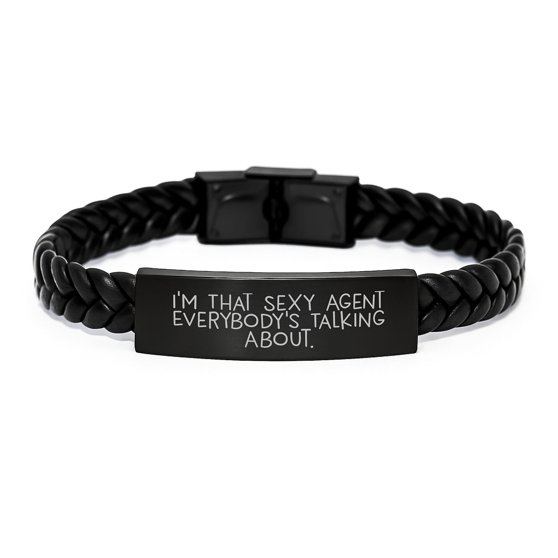 Sexy Agent Gifts, I'm That Sexy Agent Everybody's Talking About, Interlaced Leather Birthday Unique Gift for Men or Women from Friends or Family - The Buy Boom