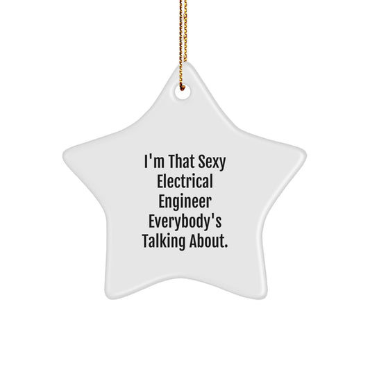 Sexy Electrical Engineer Christmas Star Ornament Funny Gift for Men Women Friends Family - The Buy Boom