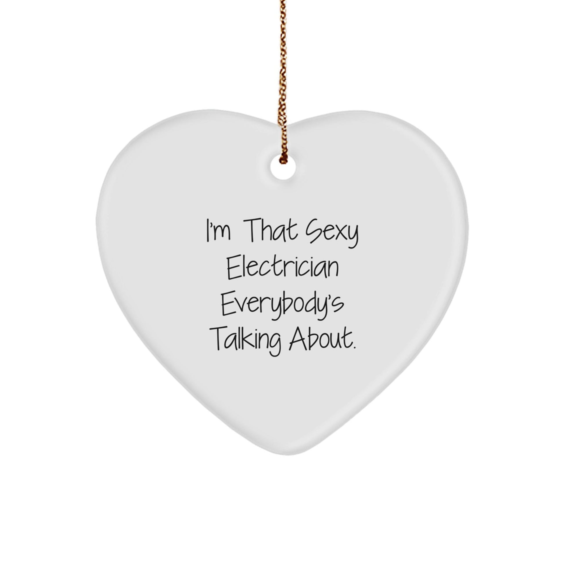 Sexy Electrician Gifts from Friends and Family, Christmas Unique Ideas for Electrician Men and Women, Heart Ornament for Electricians - The Buy Boom