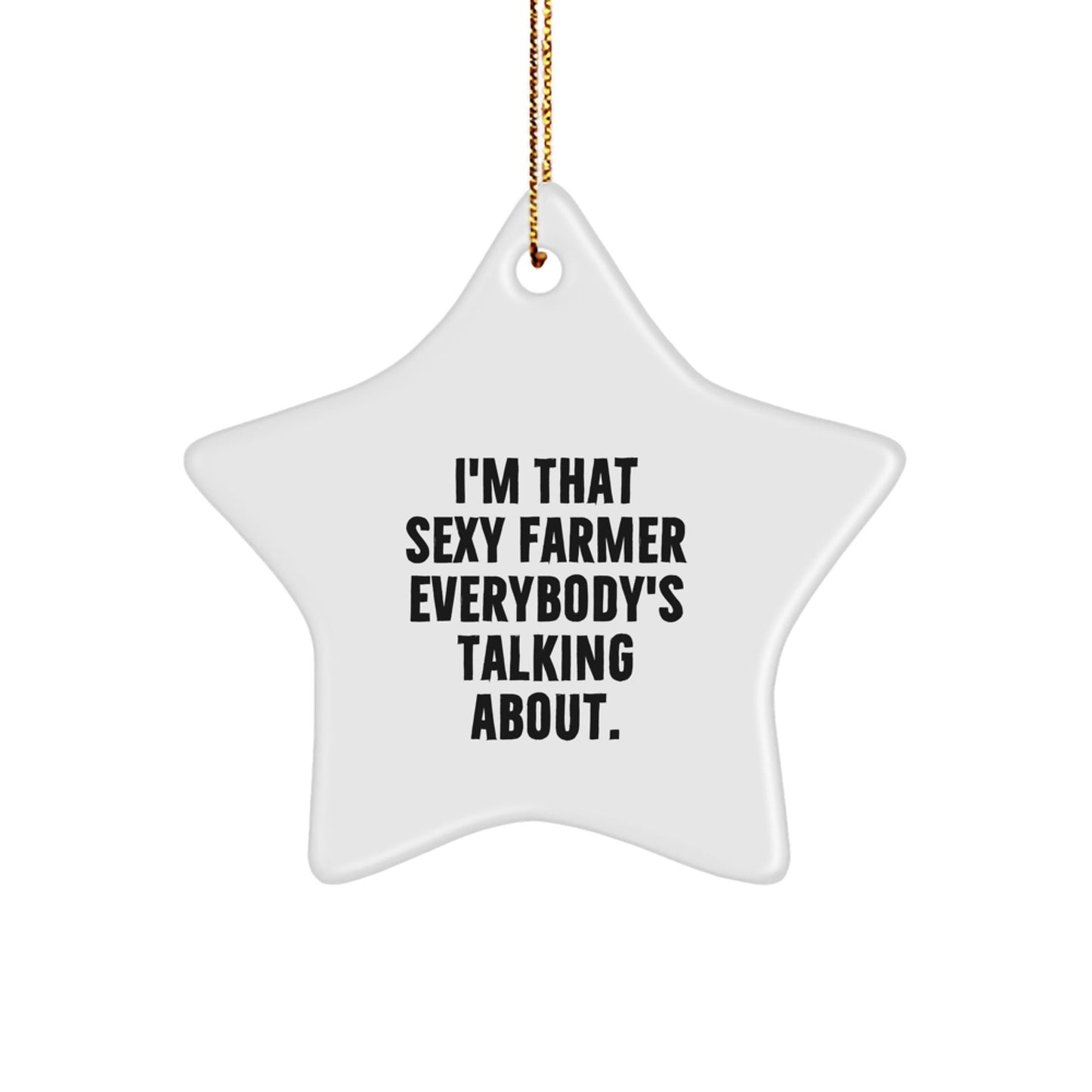 Sexy Farmer Star Ornament Funny Gift for Men or Friends Christmas Unique Decorations from Family - The Buy Boom