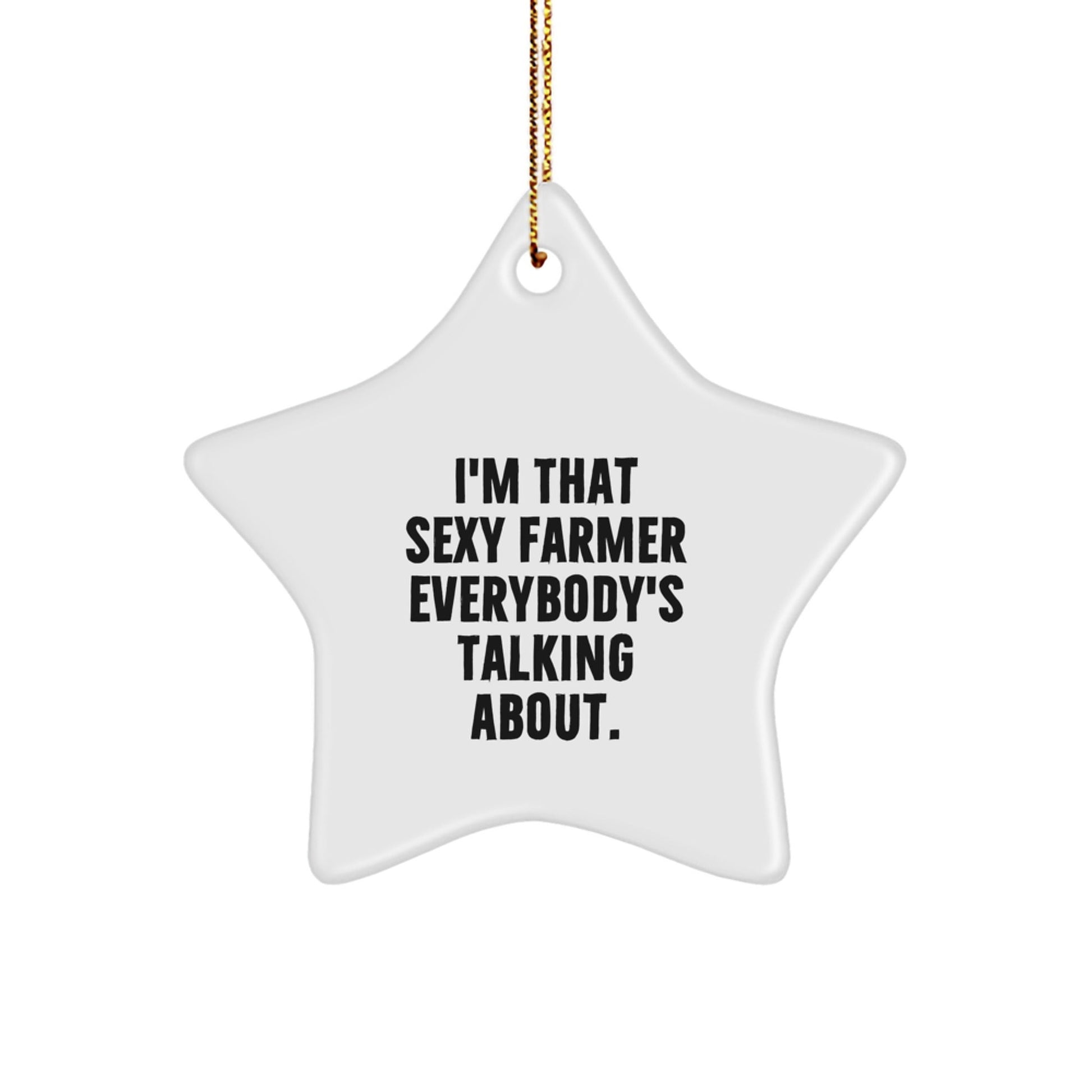 Sexy Farmer Star Ornament Funny Gift for Men or Friends Christmas Unique Decorations from Family - The Buy Boom