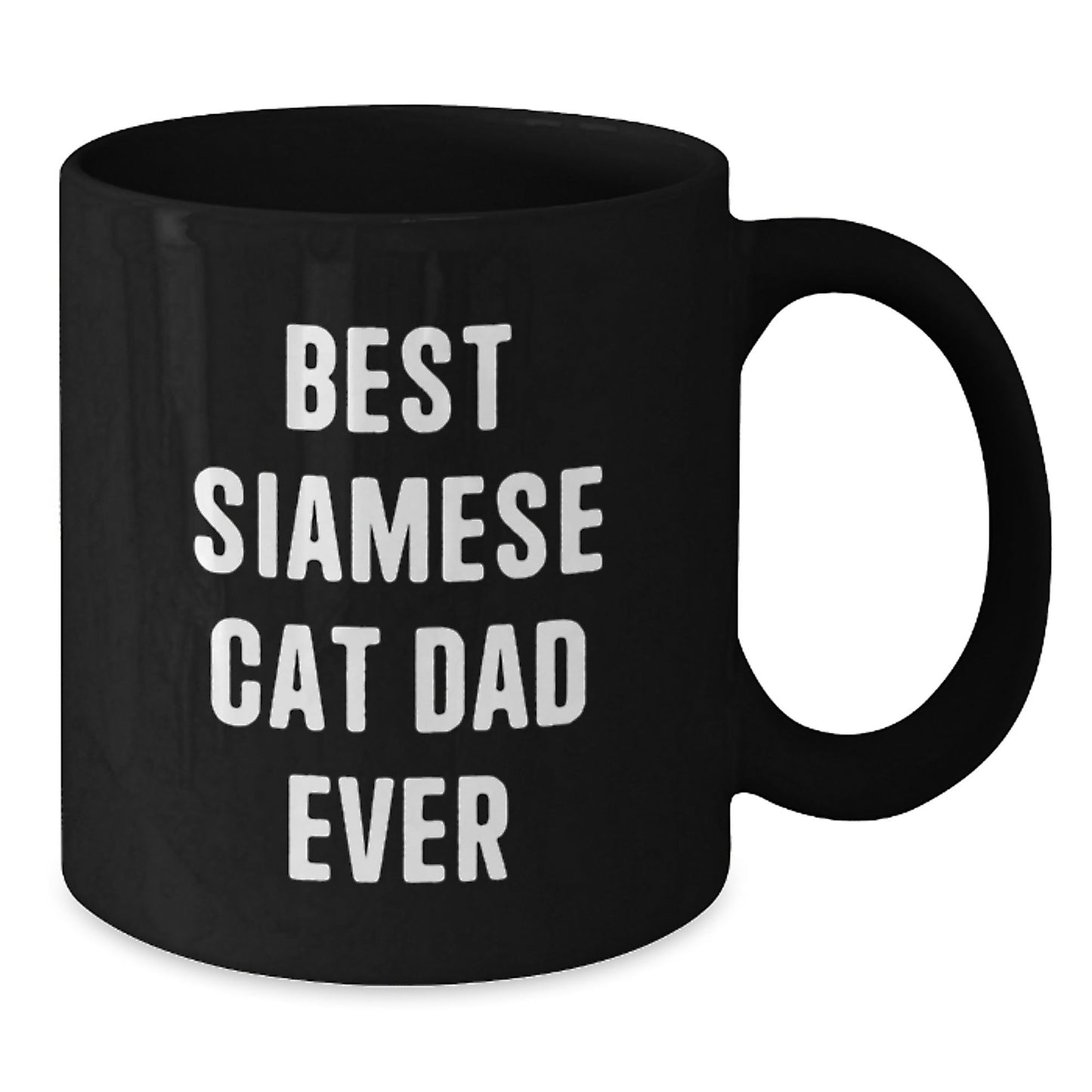 Siamese Cat Dad Ever Funny Black Coffee Mug Gifts for Men from Family, Perfect for Graduation - The Buy Boom