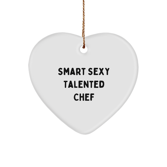 Smart Sexy Talented Chef Gifts for Christmas - Heart Ornament from Friends - The Buy Boom