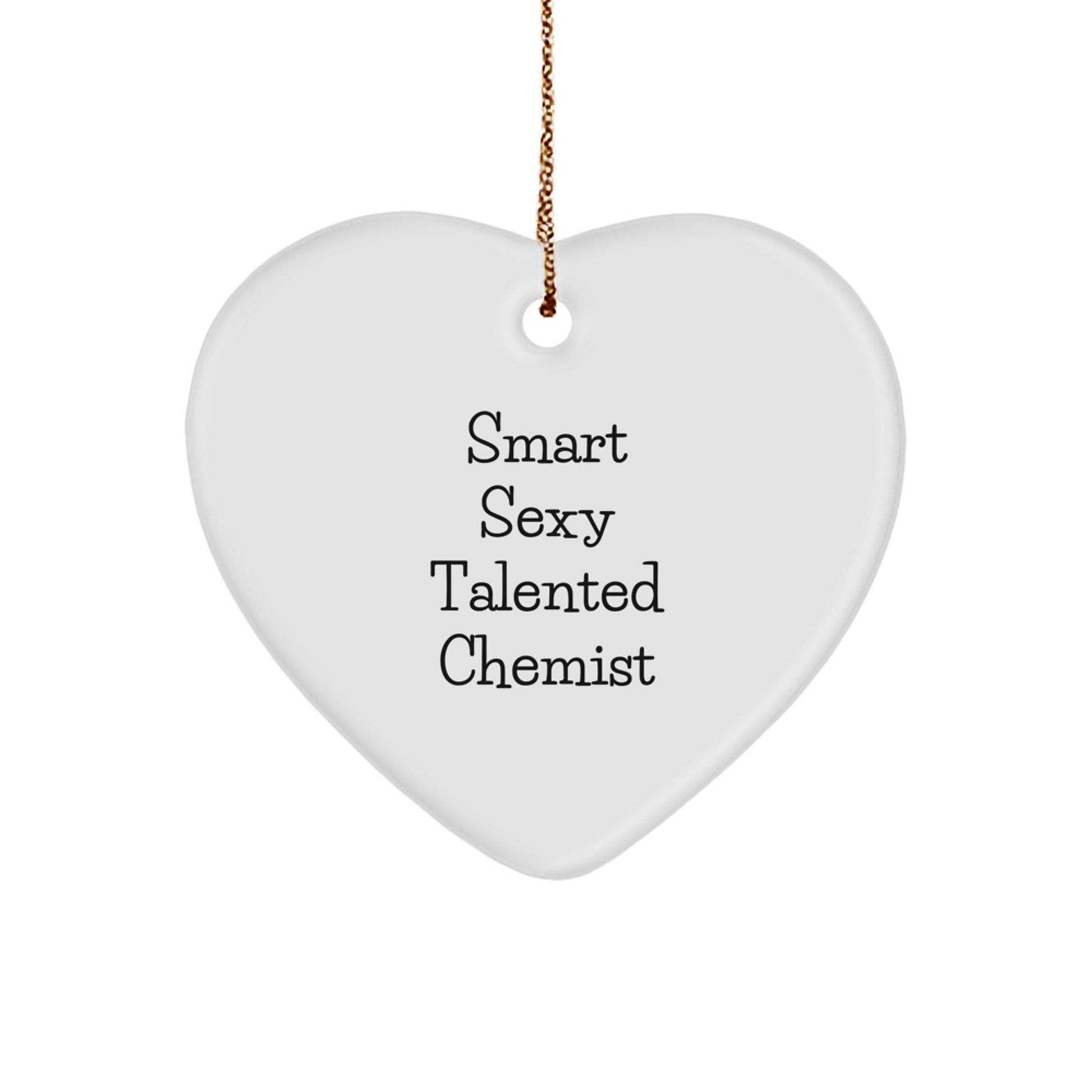 'Smart, Sexy, Talented' Chemist Heart Ornament, Gifts from Family, Christmas Unique Gifts for Smart Chemists - The Buy Boom