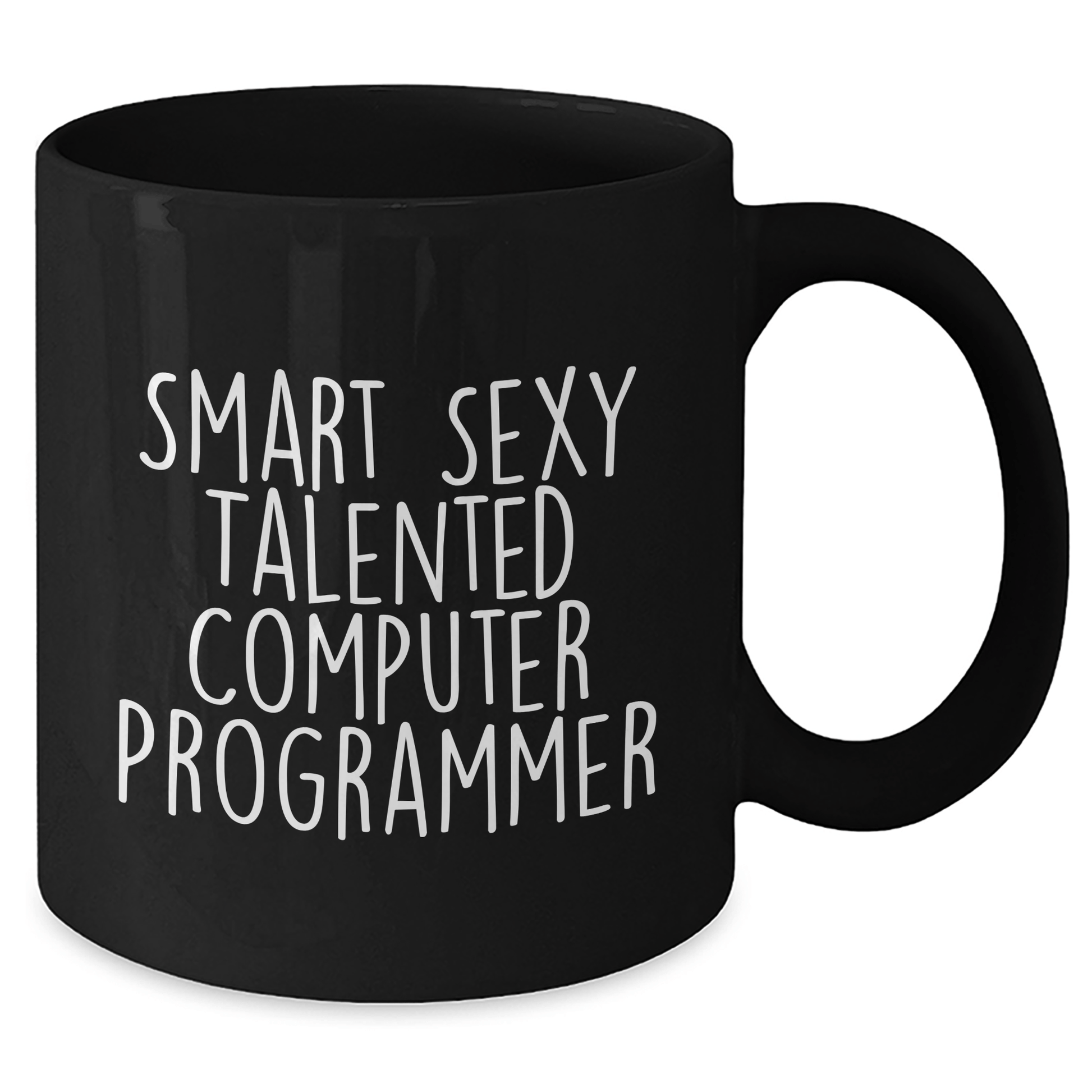 Smart Sexy Talented Computer Programmer Funny Black Coffee Mug Gift - The Buy Boom