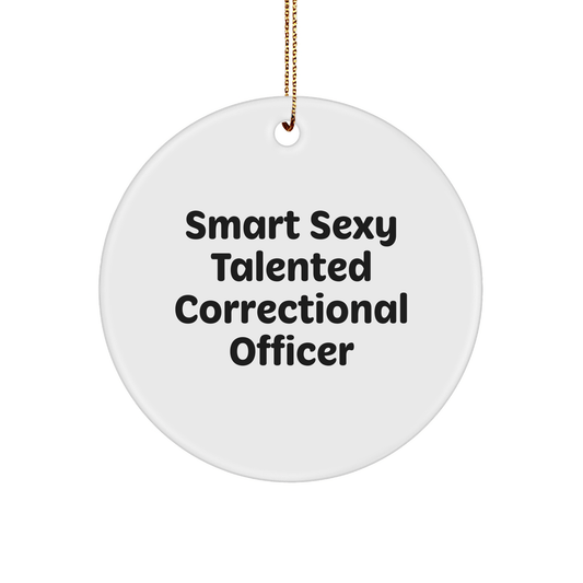 Smart Sexy Talented Correctional Officer Gifts for Men, Women, and Friends - Funny Circle Ornament for Christmas - The Buy Boom