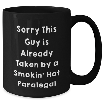 'Smokin' Hot Paralegal' Funny Black Coffee Mug Gifts from Family, Friends, or Coworkers for Paralegal Dads on Father's Day - The Buy Boom