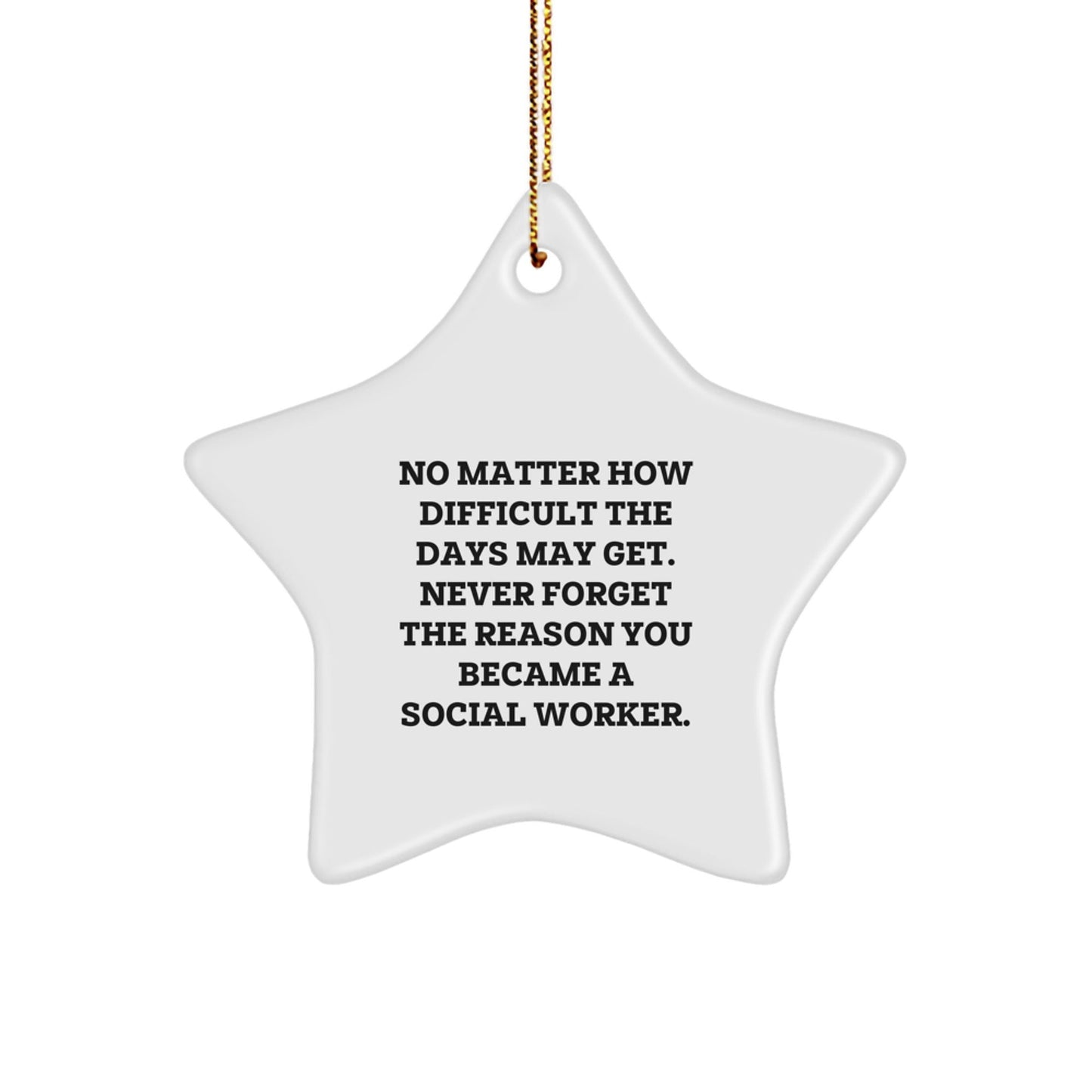 Social Worker Gifts from Men for Women Inspirational Motivational Star Ornament Christmas Unique Gifts - The Buy Boom