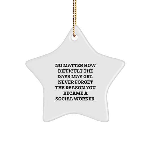 Social Worker Gifts from Men for Women Inspirational Motivational Star Ornament Christmas Unique Gifts - The Buy Boom