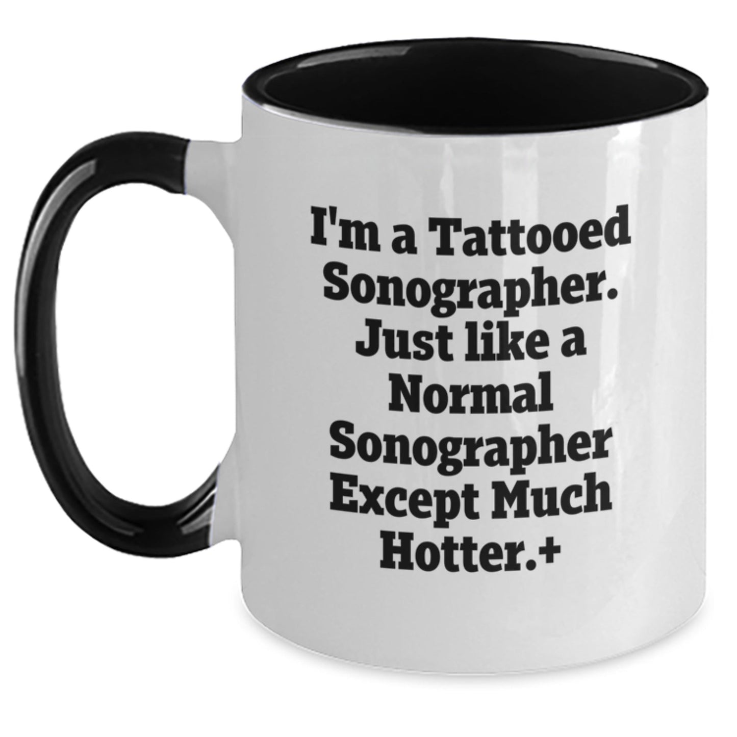 Sonographer Funny Gifts, Two Tone Coffee Mug for Graduation, Gifts from Friends to Sonographer, Perfect Inspirational Quote, 11oz Ceramic - The Buy Boom