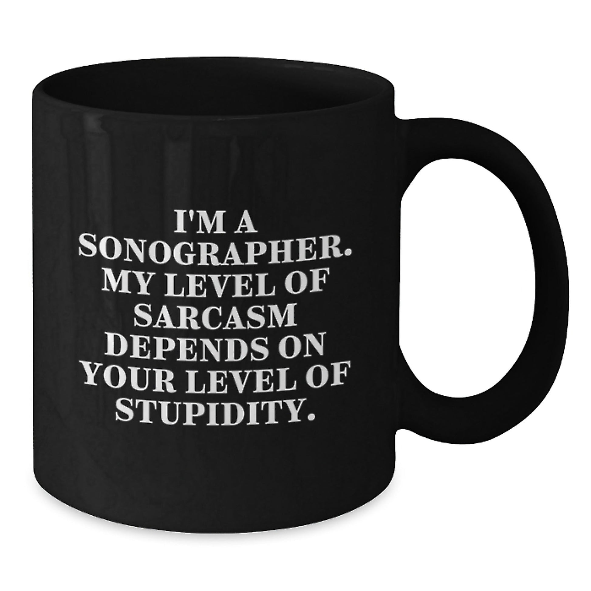 Sonographer Humor Black Coffee Mugs Funny Christmas Unique Gifts for Sonographer Friends Family - The Buy Boom