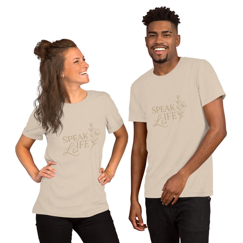 ✨ “Speak Life” | Inspirational Christian Unisex Tee for Faith - Filled Living - The Buy Boom