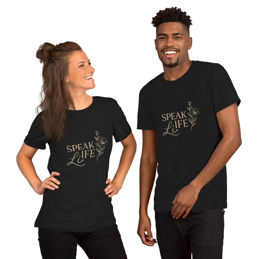 ✨ “Speak Life” | Inspirational Christian Unisex Tee for Faith - Filled Living - The Buy Boom