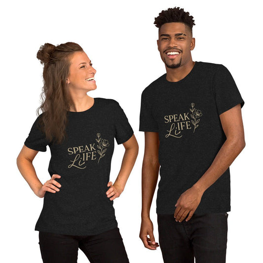 ✨ “Speak Life” | Inspirational Christian Unisex Tee for Faith - Filled Living - The Buy Boom