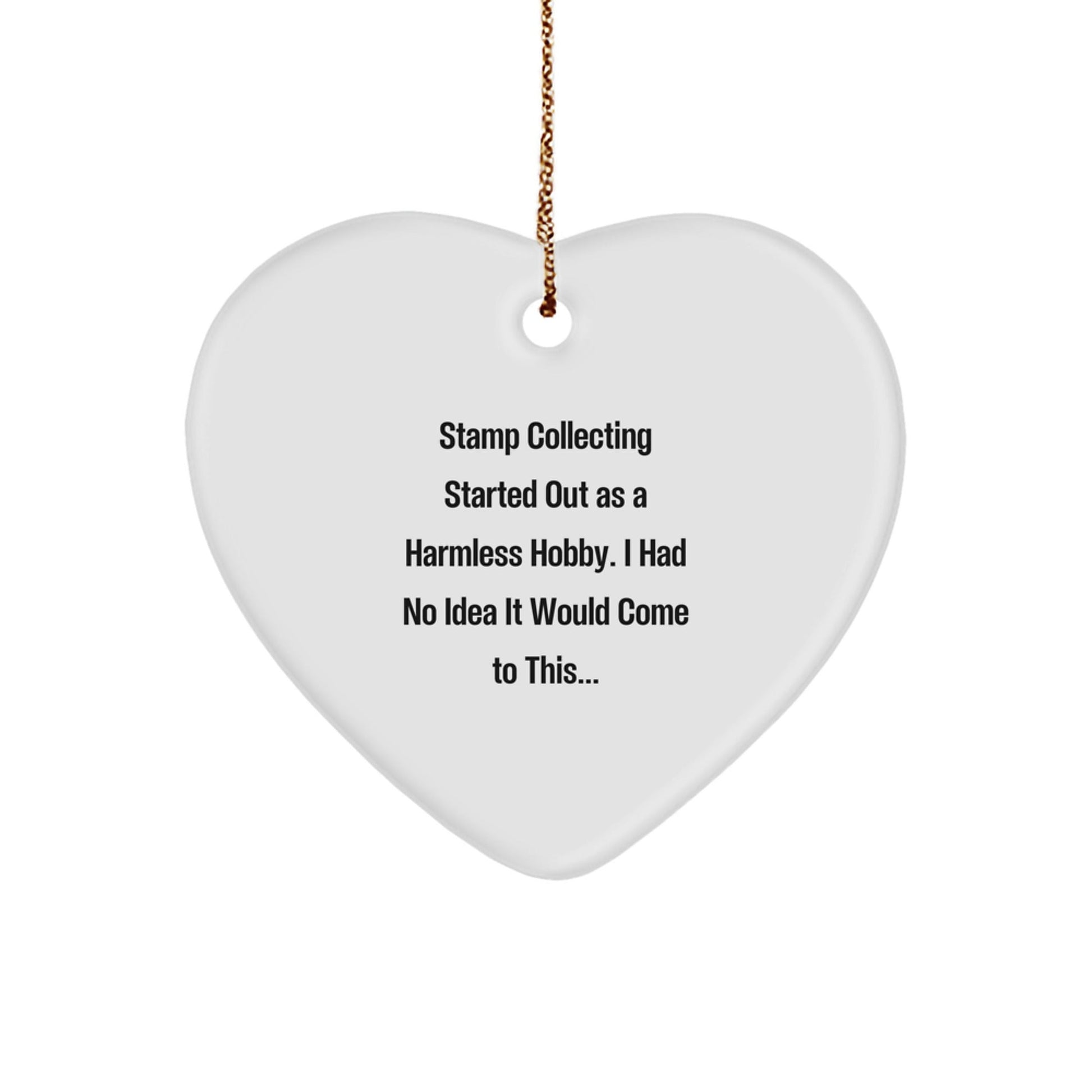 Stamp Collecting Gifts from Friends to Family - Funny Heart Ornament for Christmas - The Buy Boom