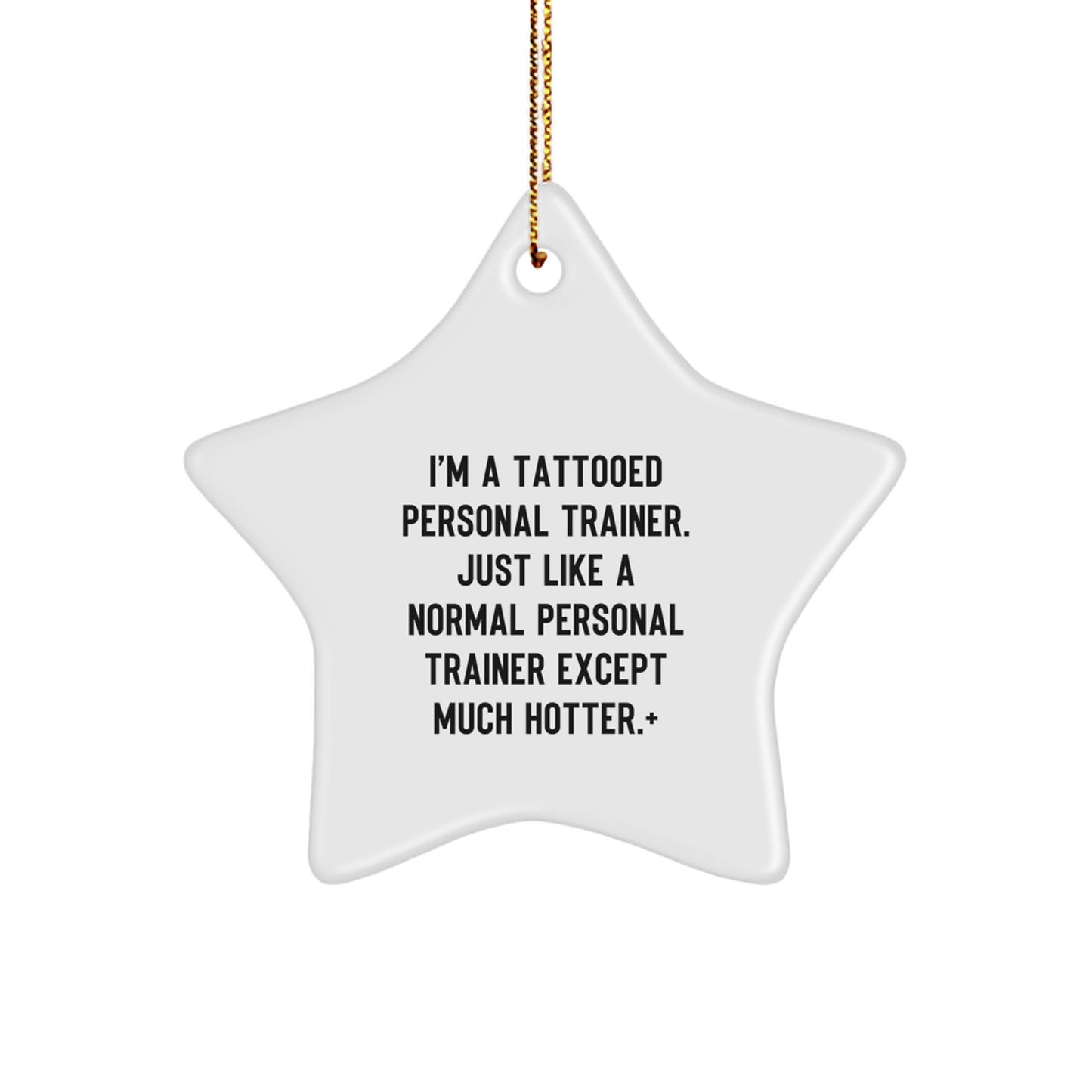 Gifts from Personal Trainers, Funny Star Ornaments for Christmas Unique Gifts, Personal Trainer Star Ornament for Men or Women, Funny Quotes Gifts from Friends or Family to Personal Trainers - Image 1