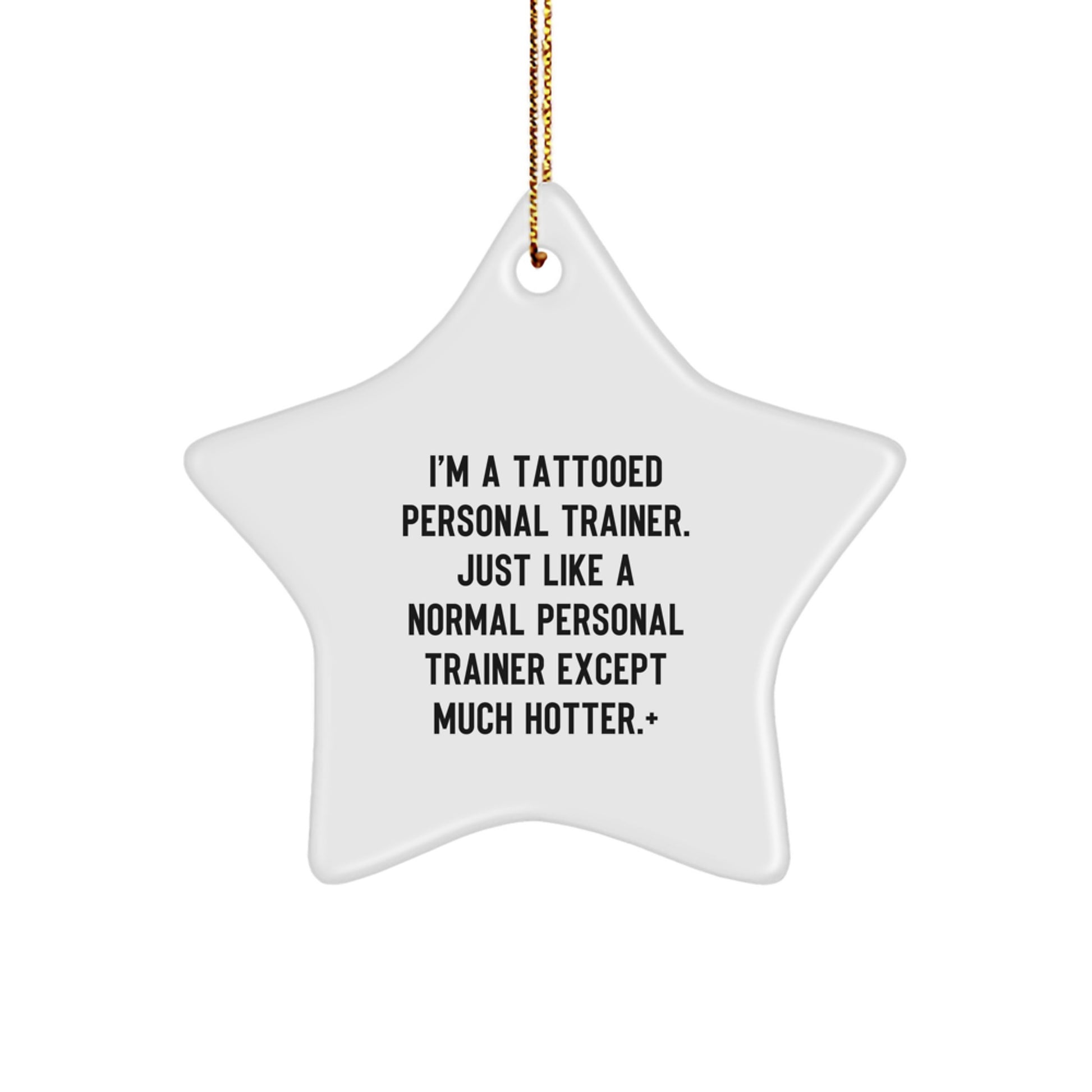 Gifts from Personal Trainers, Funny Star Ornaments for Christmas Unique Gifts, Personal Trainer Star Ornament for Men or Women, Funny Quotes Gifts from Friends or Family to Personal Trainers - Image 1
