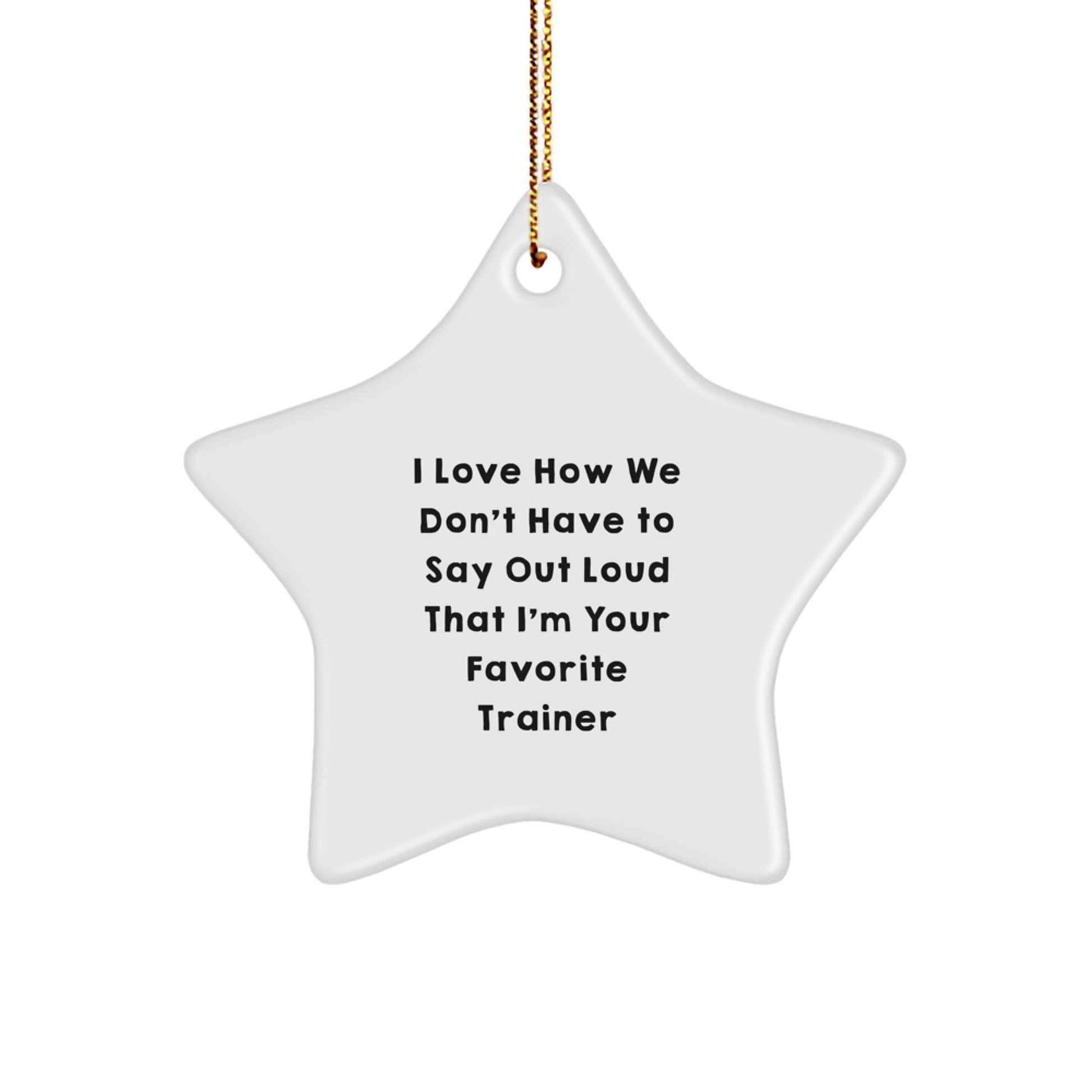 Funny Trainer Star Ornament Gifts from Friends to Favorite Trainer at Christmas Unique Gifts - Image 1