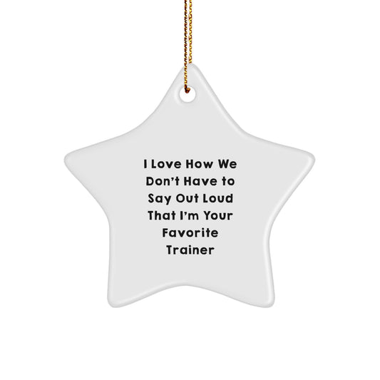 Funny Trainer Star Ornament Gifts from Friends to Favorite Trainer at Christmas Unique Gifts - Image 1