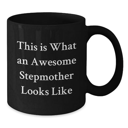 Stepmother Gifts, Funny Birthday Quotes, Black Coffee Mugs from Friends, Awesome Stepmother Mug - The Buy Boom