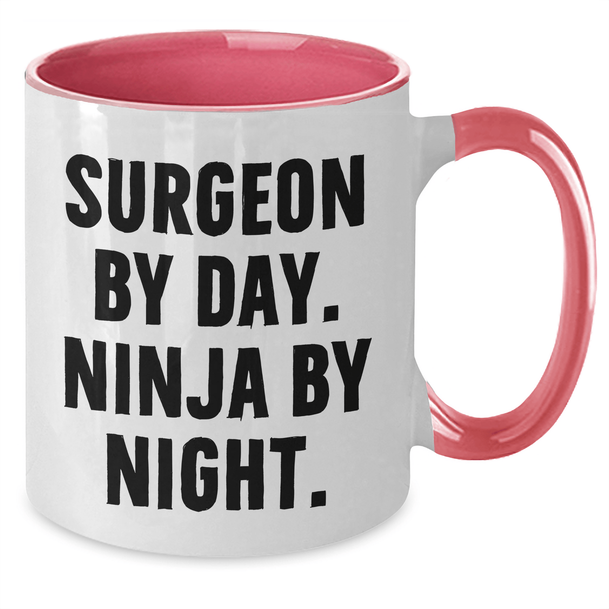 Surgeon Gifts: Funny 'Surgeon By Day. Ninja By Night.' Two Tone Coffee Mug for Father's Day - The Buy Boom
