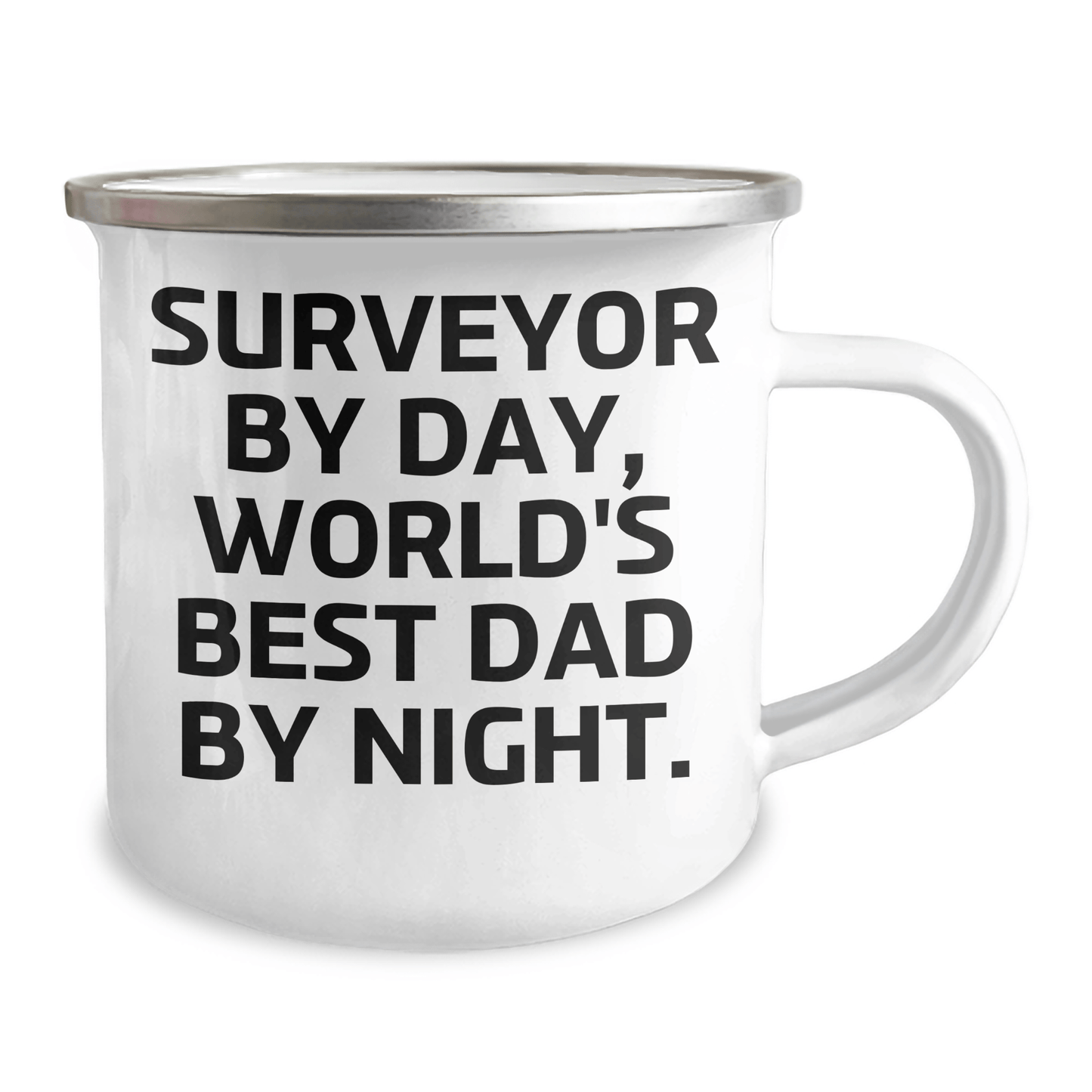 Surveyor Gifts, Camping Mug, 'Surveyor By Day, World's Best Dad By Night.', Funny Quote, Father's Day - The Buy Boom