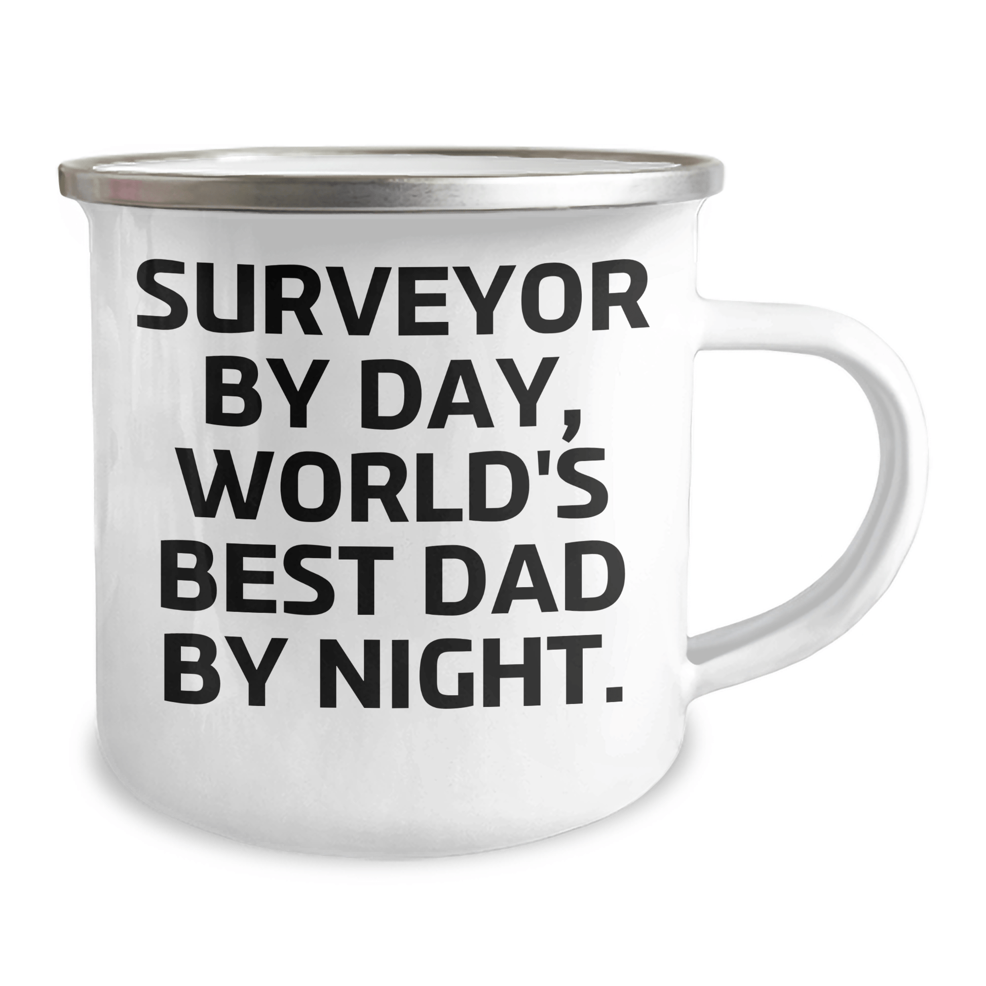 Surveyor Gifts, Camping Mug, 'Surveyor By Day, World's Best Dad By Night.', Funny Quote, Father's Day - The Buy Boom