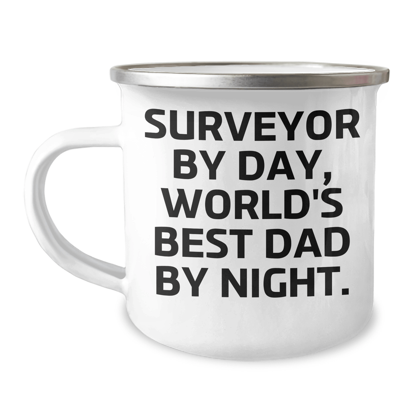 Surveyor Gifts, Camping Mug, 'Surveyor By Day, World's Best Dad By Night.', Funny Quote, Father's Day - The Buy Boom