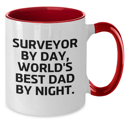 Surveyor Gifts, Funny Two Tone Coffee Mugs, Father's Day Unique Gifts from Men to Surveyor - The Buy Boom