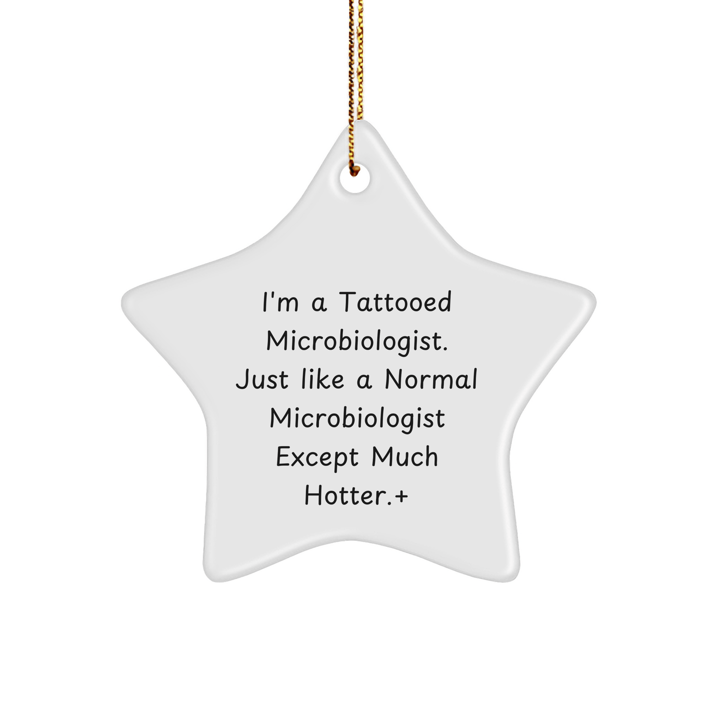 Tattooed Microbiologist Star Ornament – Funny Gift for Scientists - The Buy Boom