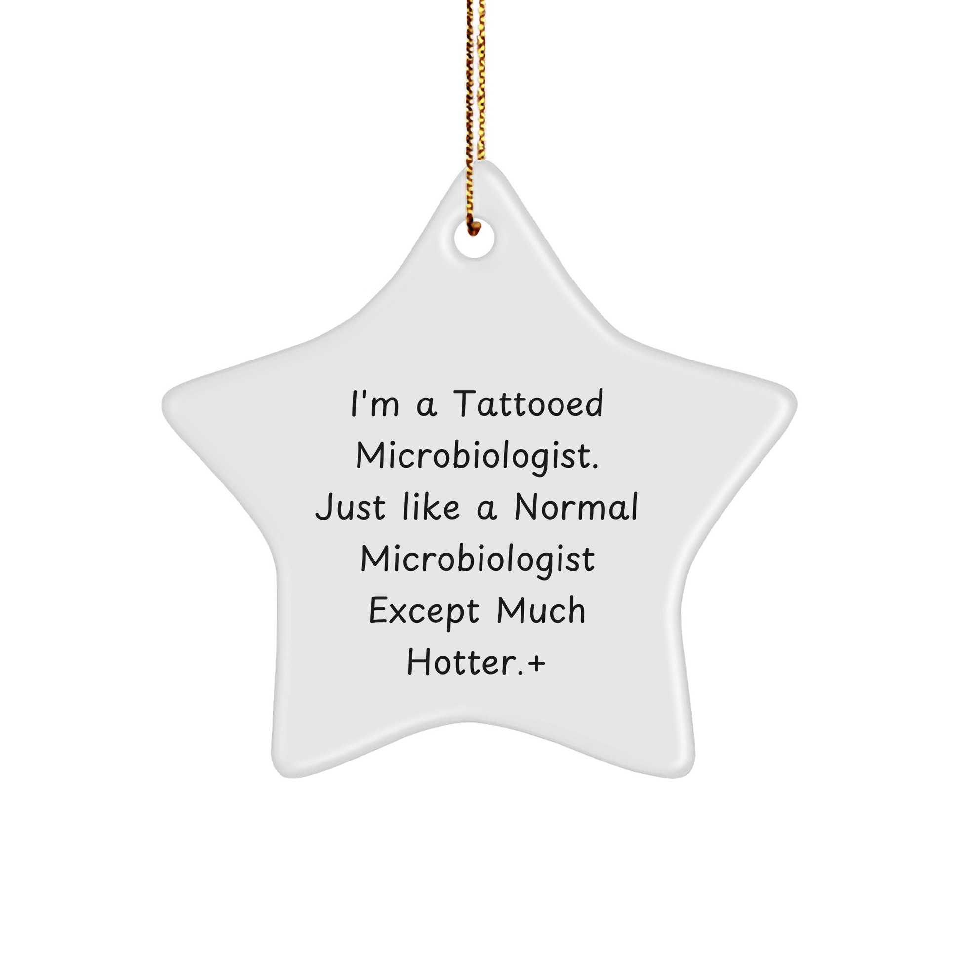 Tattooed Microbiologist Star Ornament – Funny Gift for Scientists - The Buy Boom